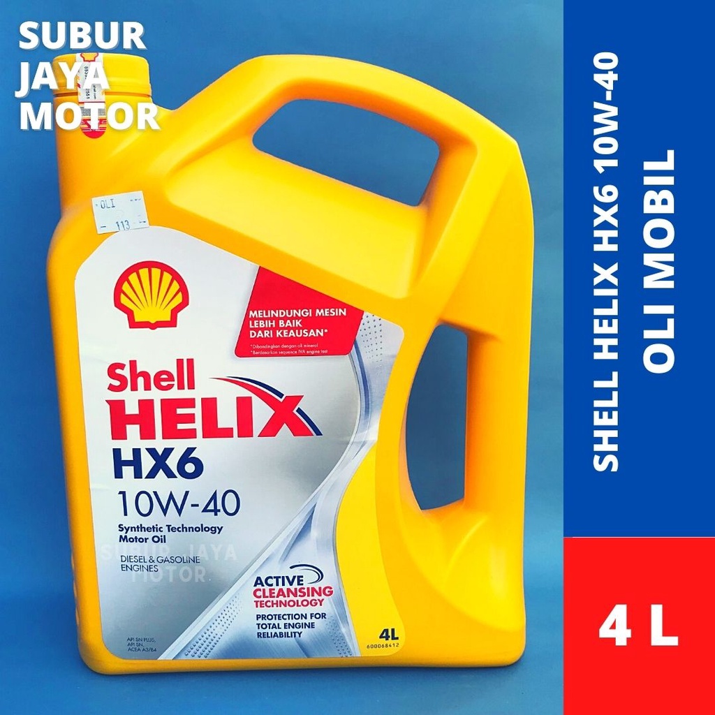 Jual SHELL Helix Hx6 10w-40 Oli Pelumas Mesin Mobil Synthetic ...
