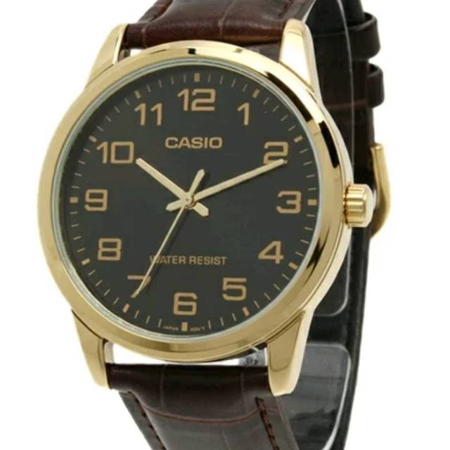 Jual Casio Original MTP V001GL 1B Case Gold Jam Pria Shopee Indonesia