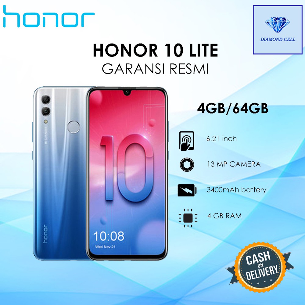 Jual HONOR 10 LITE 4/64 GB - GARANSI RESMI 1 TAHUN | Shopee Indonesia