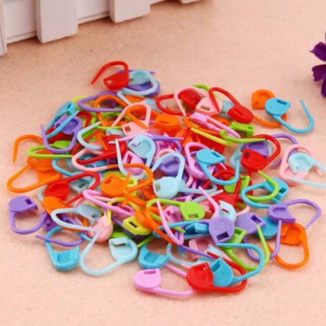 Jual Penanda Rajut Locking Stitch Marker 10 dan 100 pc | Shopee Indonesia