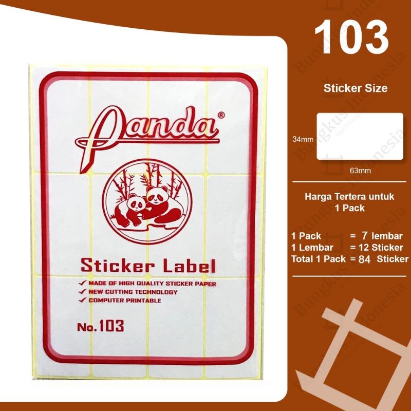 Jual Stiker Label Undangan 103 PANDA | Shopee Indonesia