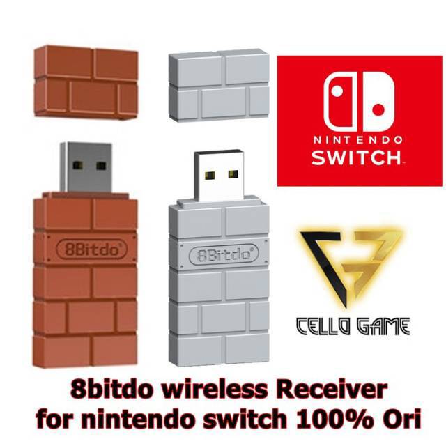 Jual SWITCH 8bitdo USB Wireless Controller Adapter Nintendo SWITCH Stik ...