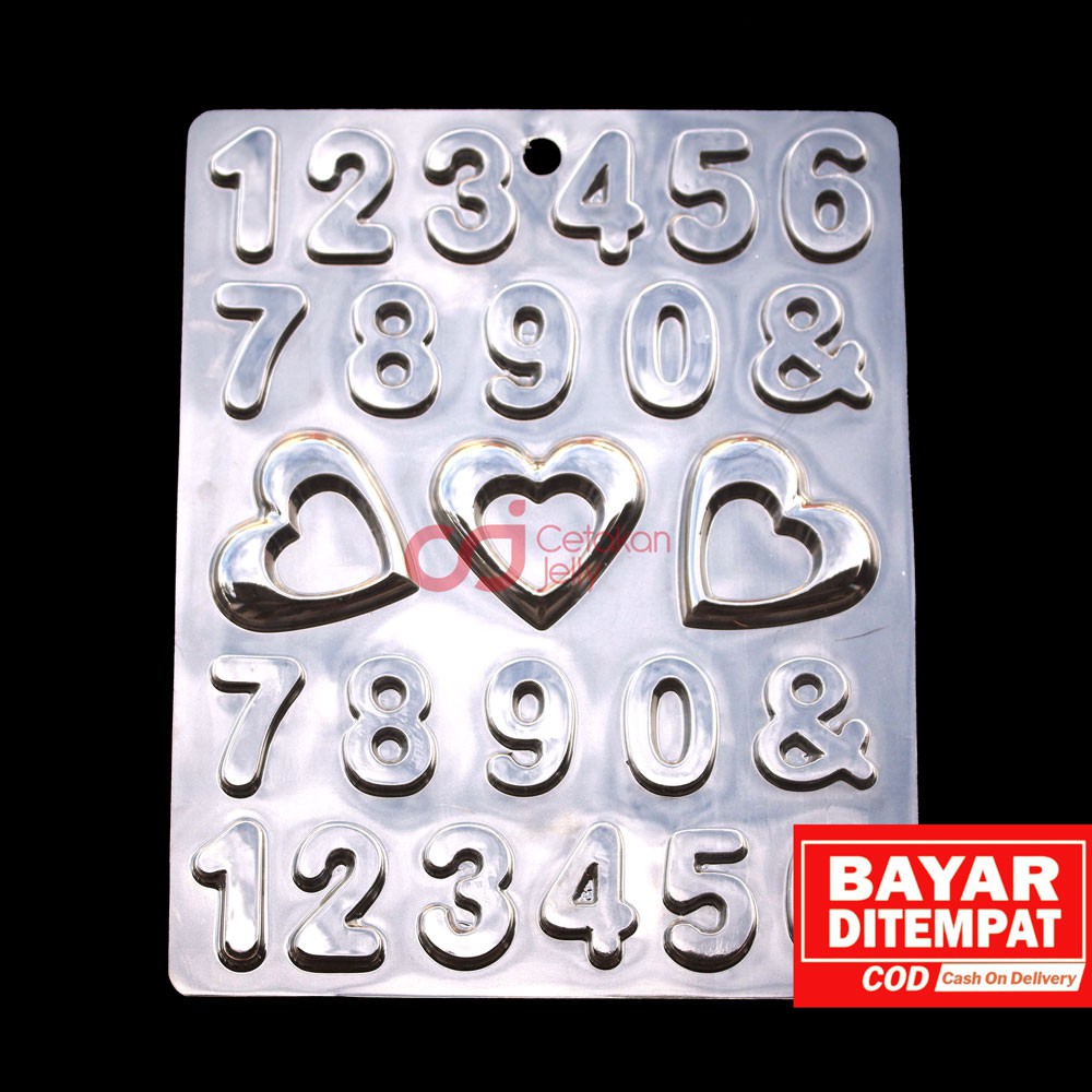 Jual CJ Cetakan Coklat Cokelat Craft Numerik Angka Plastik | Shopee ...