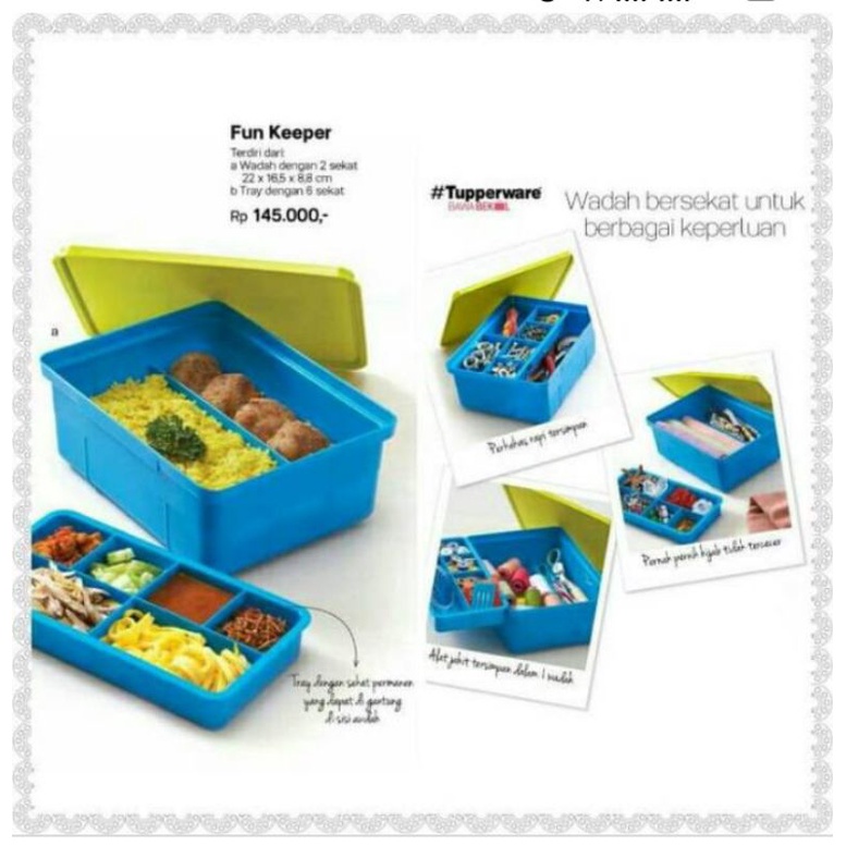 Jual Fun keeper tupperware / tempat makan tupperware / wadah serbaguna ...