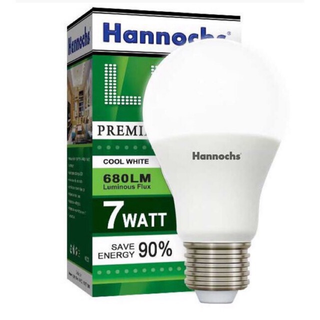 Jual Hannochs PREMIER Led 7 Watt Bohlam Lampu Biasa Warna Putih ...