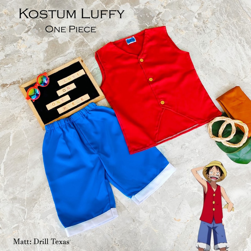 Jual Kostum Kartun Luffy Dmonkey One Piece FREE TOPI Baju Foto Bayi ...