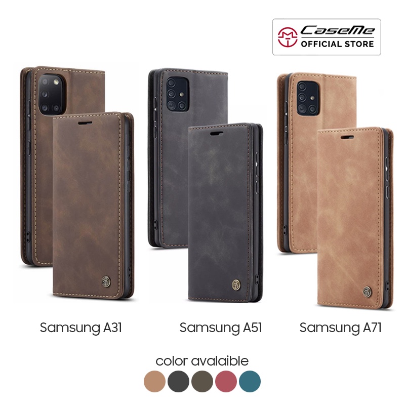 Jual Caseme Samsung A31 A51 A71 Casing Flip Kulit PU Leather