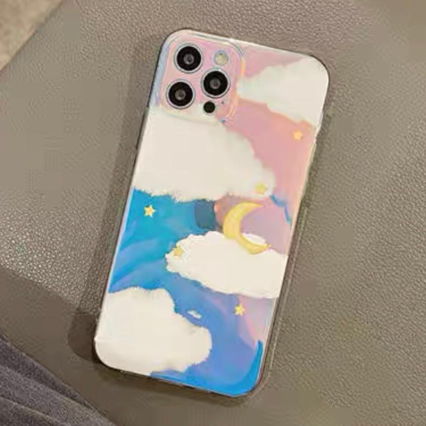 HOLOGRAM CLOUD CASE IPHONE SE 2020 7+ 8+ X XS XR XS MAX 11 11 PRO 11  PRO MAX 12 12 PRO 12 PRO MAX 13 13 PRO 13 PRO MAX HOLOGRAPHIC CLOUD