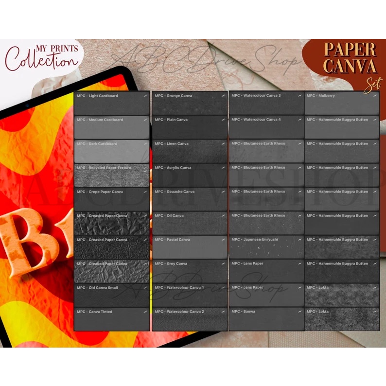 Jual Procreate Brush - Paper Canva Texture Brushset | Shopee Indonesia