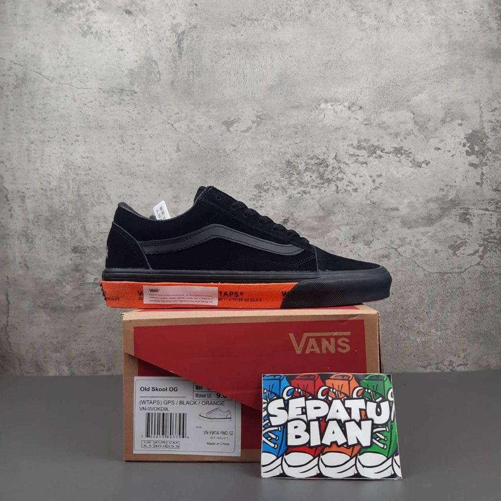 Jual Sepatu Vans Old Skool OG Wtaps GPS Black Orange | Shopee ...