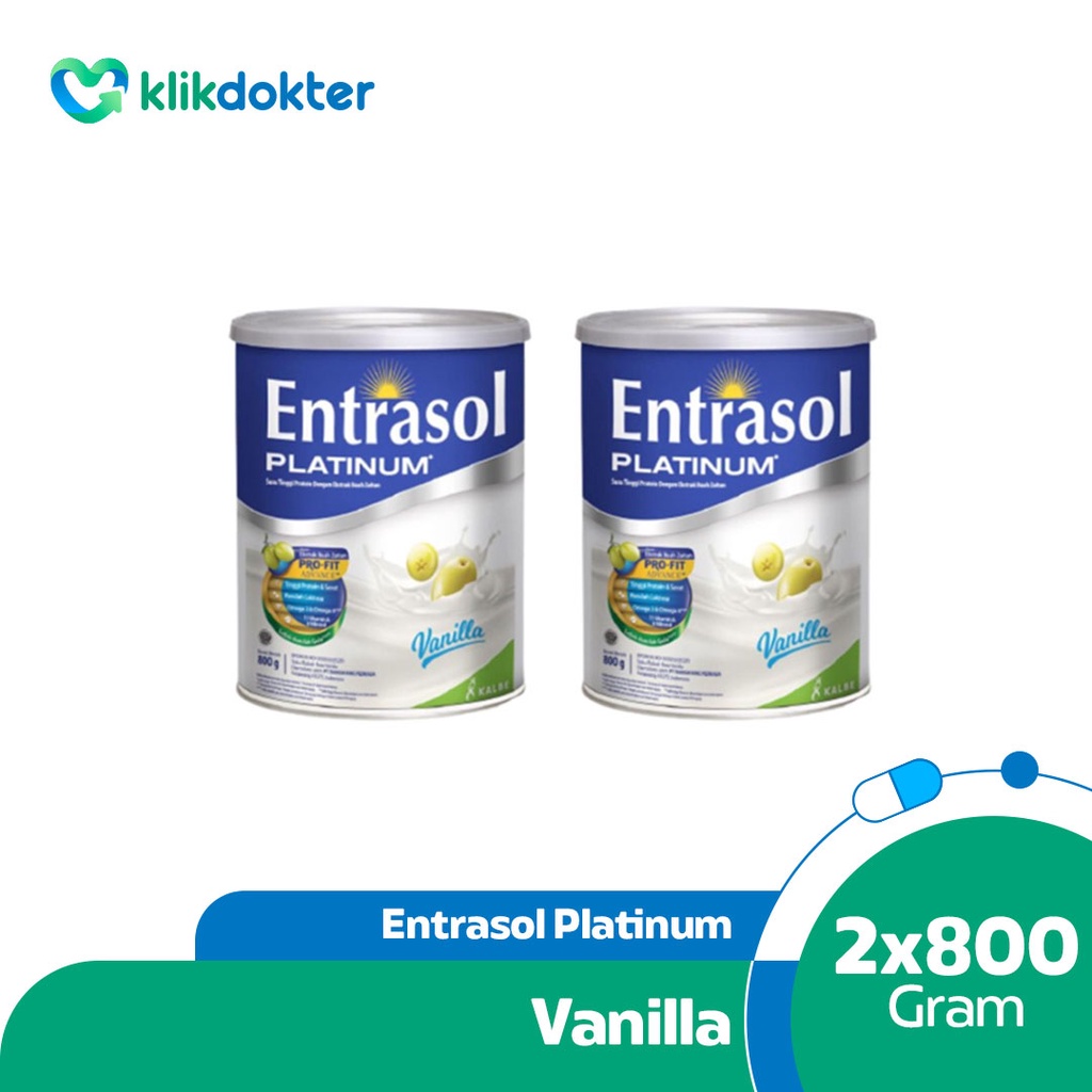 Jual Entrasol Platinum Vanilla 800gr (Twin Pack) | Shopee Indonesia