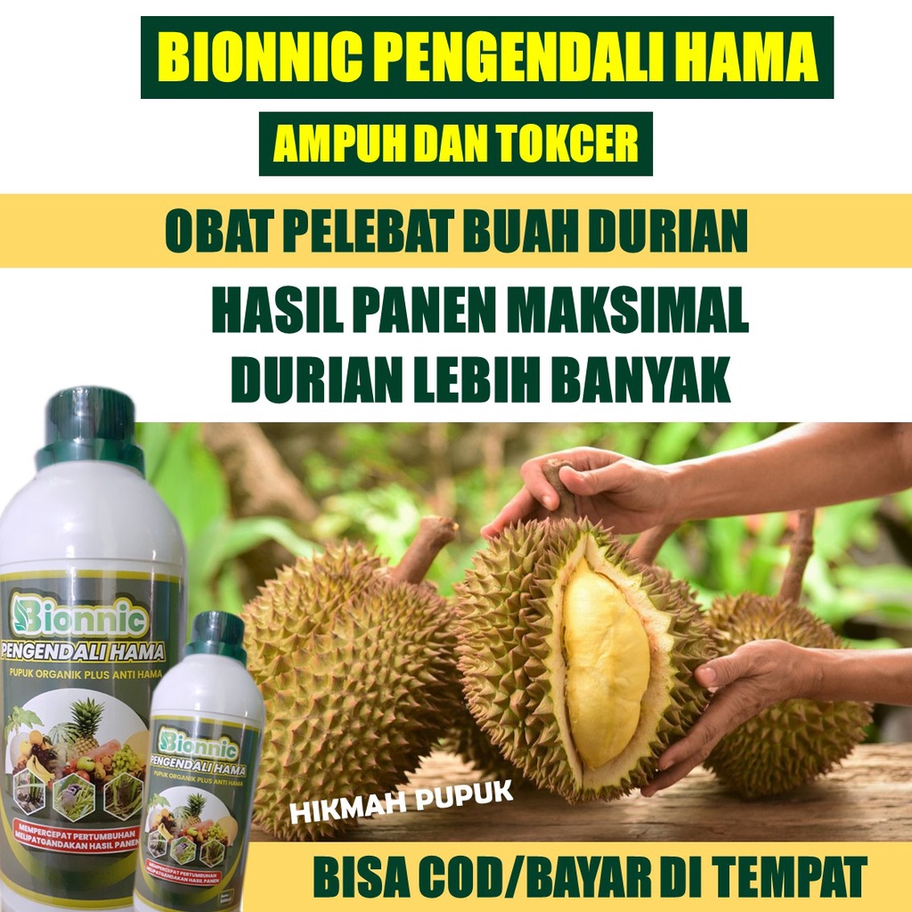 Jual Pupuk Terbaik Bionnic Ml Obat Pelebat Buah Durian Terong Padi Penyubur Akar Daun