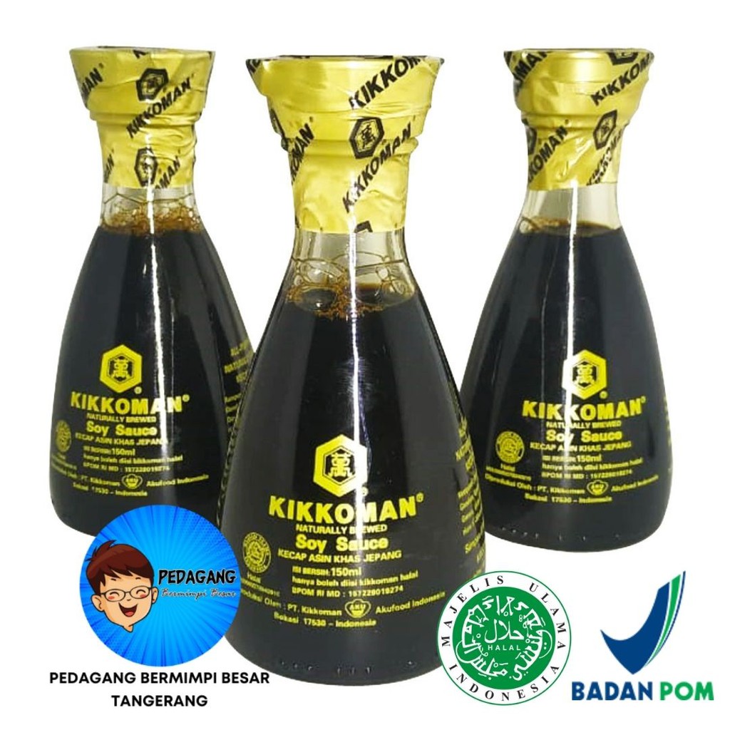 Jual Kikkoman SOY SAUCE Halal MUI 150ml / Kecap Asin Jepang / Shoyu ...