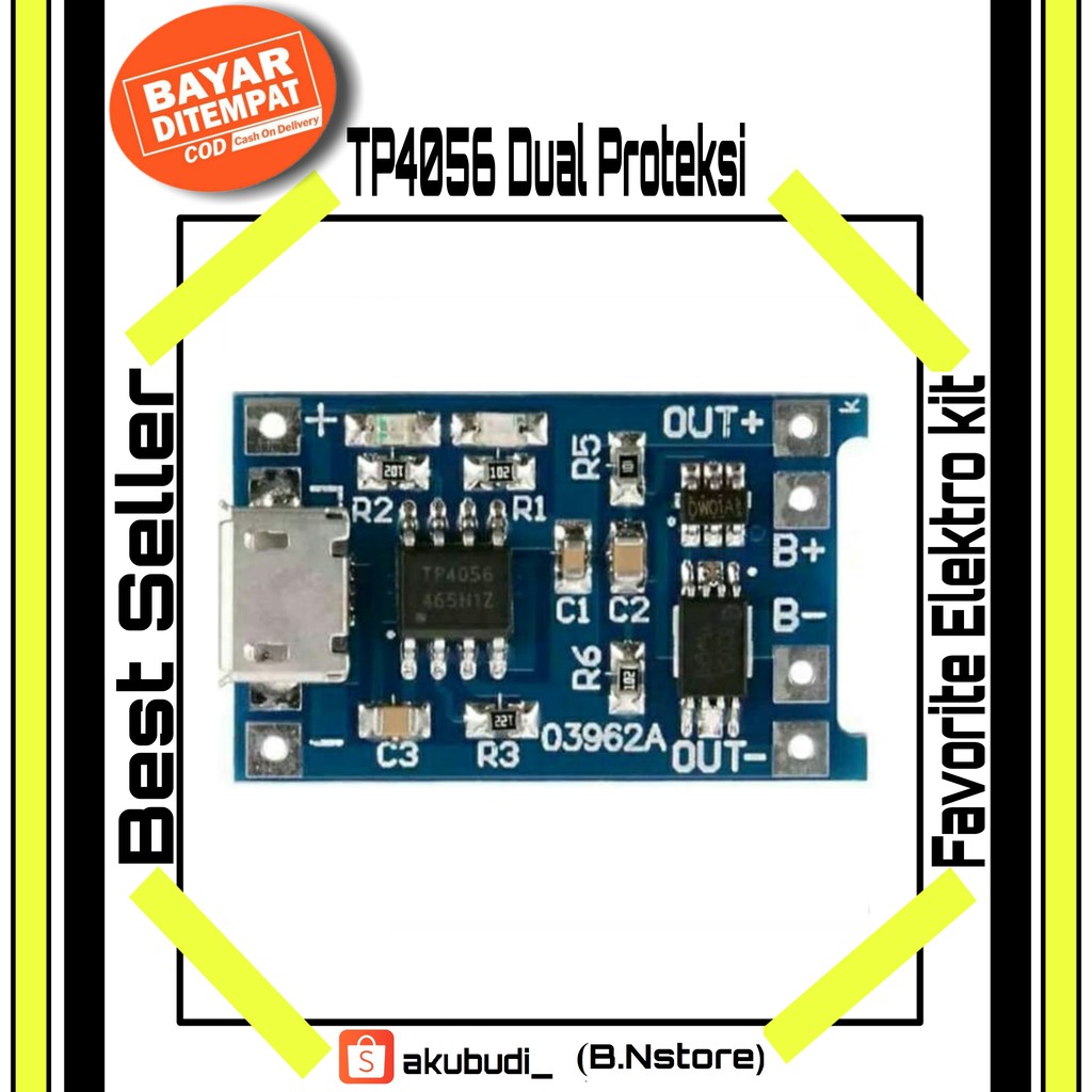 Jual TP4056 Modul Cas Baterai Lithium-ion 18650 Dual Proteksi | Shopee ...