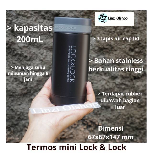 Jual Tumbler Termos Mini Hot Cool Lock And Lock 200ml Shopee Indonesia 1435