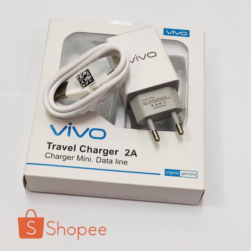 ORIGINAL Charger Vivo 2A Carger Casan Untuk Vivo Casan hp Cepat Penuh  Charger hp Charger Fast Charging Casan ori Vivo V3 V5 V7 V9 V5S Y53  Y55S