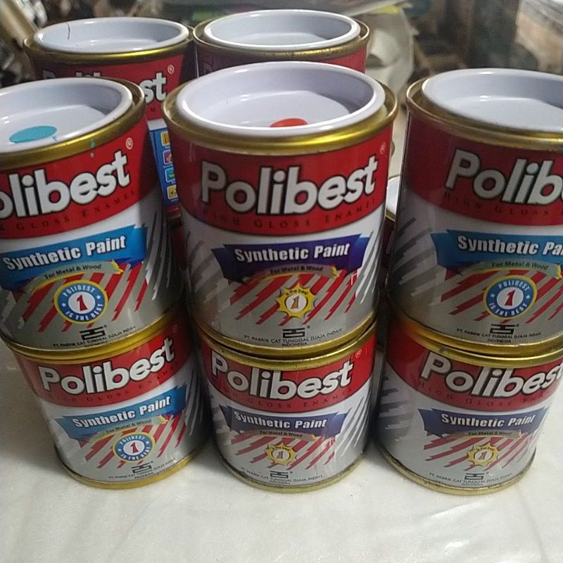 Jual Cat Besi Kayu Polibest Synthetic paint 100cc ready semua warna