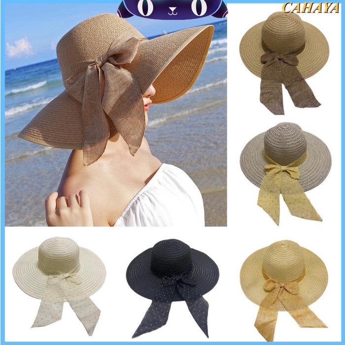 Jual Topi Pantai Import Besar Keren Kain Rotan Pita U C Putih Anti Sinar Uv Premium Terbaru