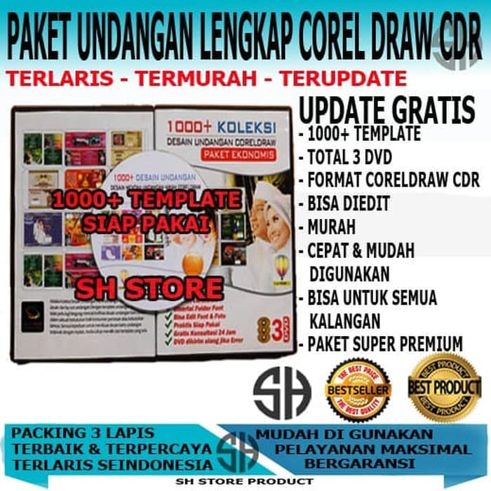 Jual Paket Template Desain Undangan Pernikahan Design Siap Edit Format