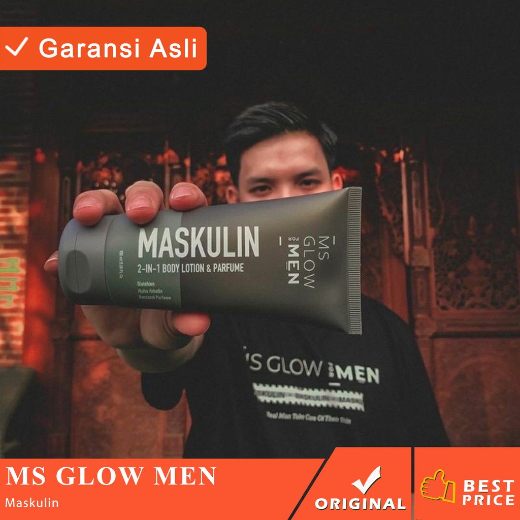 Jual MS Glow Men Maskulin 2 In 1 Body Lotion Parfume MsGlow For Men ...
