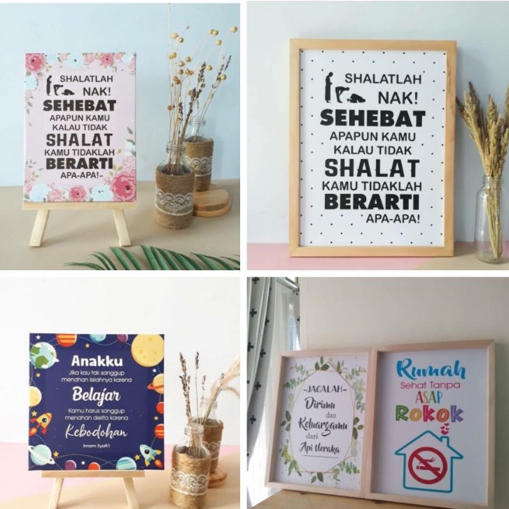 Jual set hiasan pajangan dinding rak meja ambalan minimalis dan frame ...