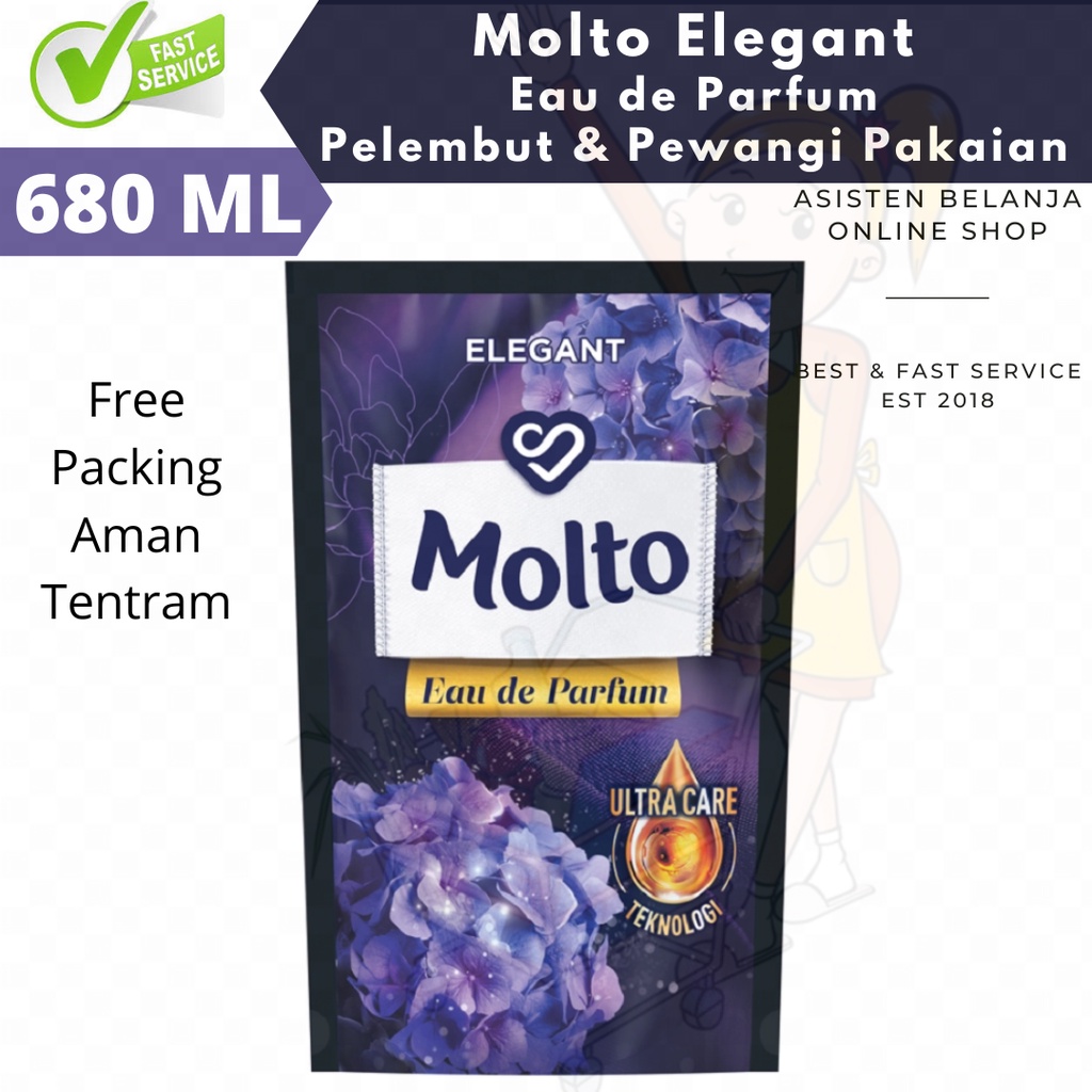 Jual Molto Elegant 720ml Edp Black Purple Softener Eau De Parfum Ultra Care Pelembut And Pewangi 6975