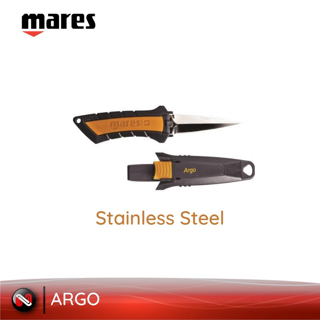 Jual Mares Argo knife dive pisau spearfishing diving mares argo dive knife  mares argo stainless steel