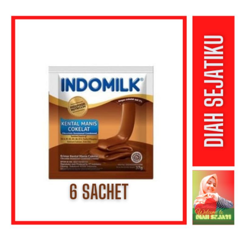 Jual DIAHMART INDOMILK Susu Kental Manis Cokelat 6 Sachet Shopee
