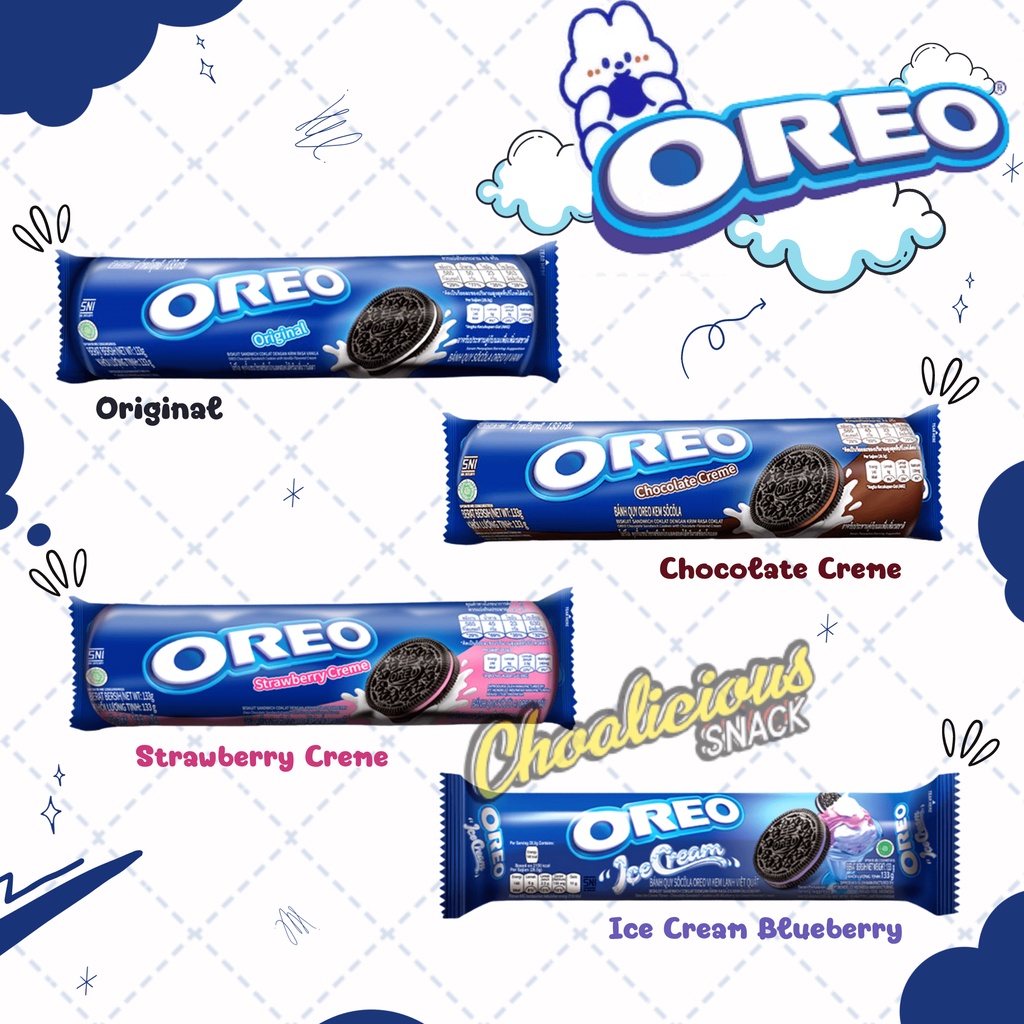 Jual OREO Biskuit / Cookies Sandwich Roll All Variant 123,5 gram ...