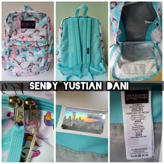 Jual ORIGINAL Jansport Superbreak Unicorn Clouds 25L Tas Backpack Wanita Shopee Indonesia