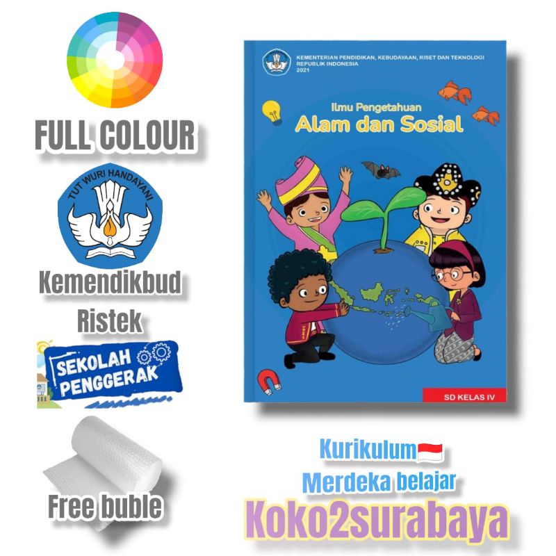 Jual BUKU ILMU PENGETAHUAN ALAM DAN SOSIAL SD KELAS 4 KURIKULUM MERDEKA ...