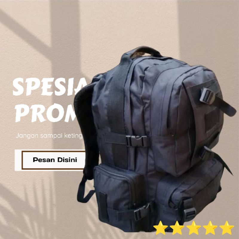Jual Original Tas ransel TNI Model Gultor Jumbo Hitam/Tas punggung pria ...