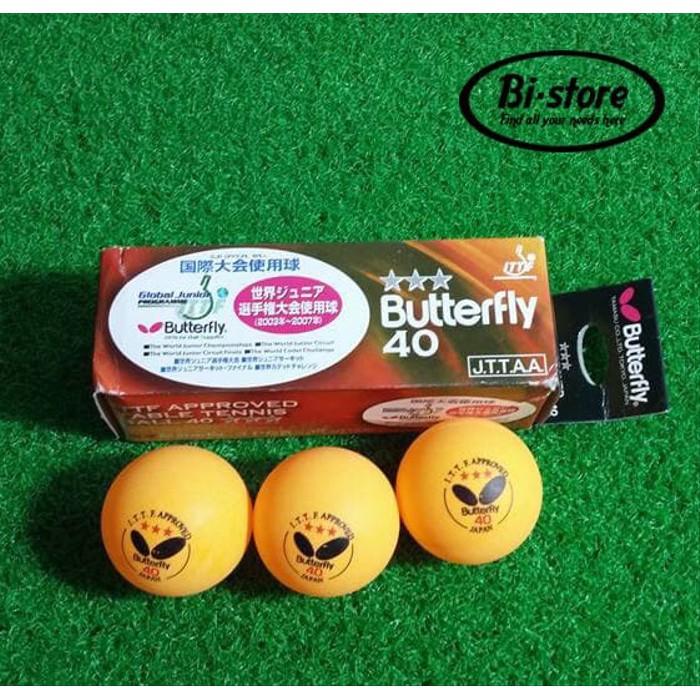 Jual Dijual BOLA PING PONG/PING PONG BALL BUTTERFLY 40 MM ISI 3 HARGA ...