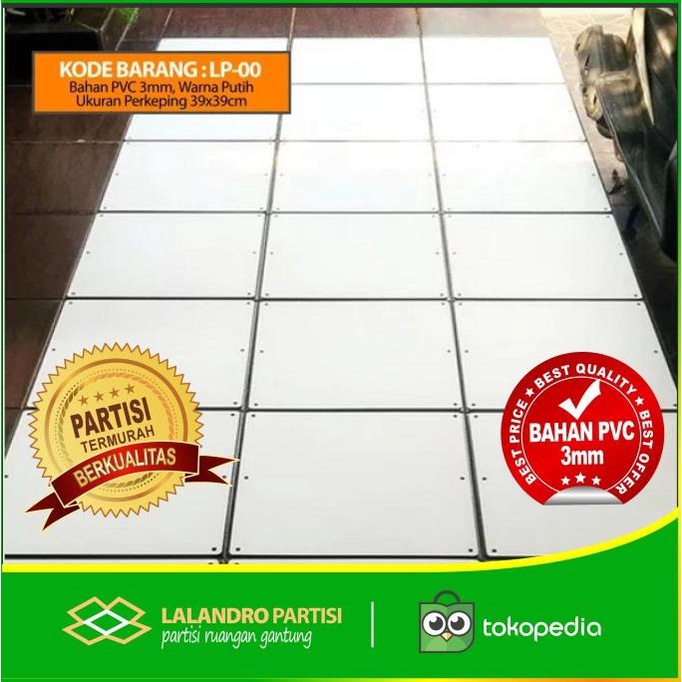 Jual Produk Terbaik] Partisi Gantung PVC Putih 3mm LP-00 Ukuran 39x39cm ...