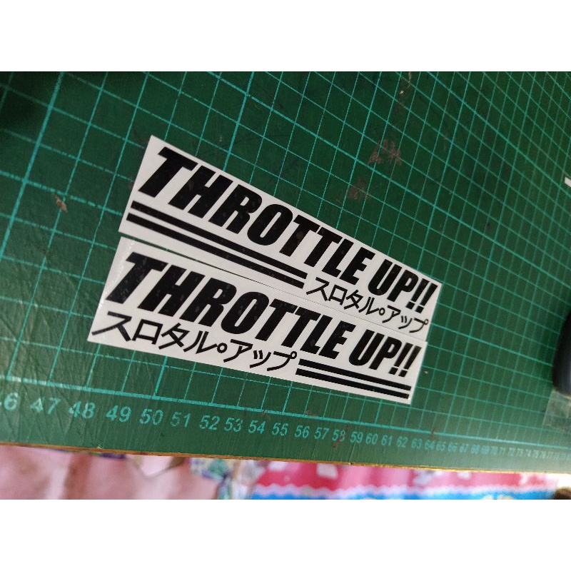 Jual Sticker Cutting Throttle Up Black isi 2 pcs | Shopee Indonesia