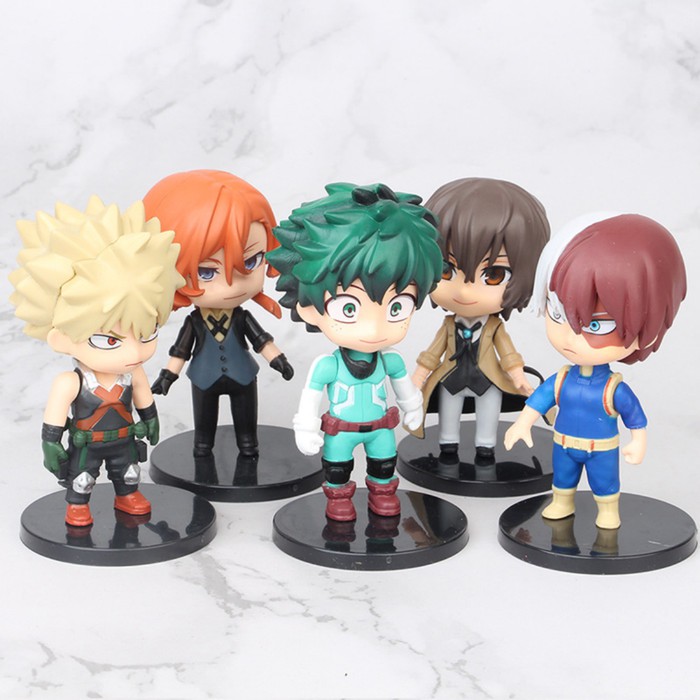 Jual boku no hero figure set 5 my hero academia chibi Deku bakugou Shopee Indonesia