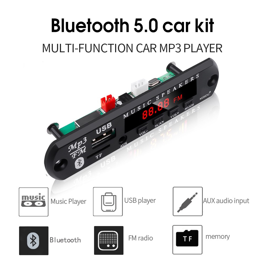 Jual Modul Decoder Wireless MP3 WMA Bluetooth Audio Aux USB TF FM ...