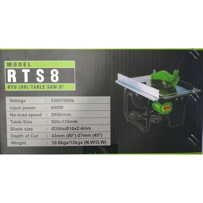 Jual TABLE SAW RYU RTS8 - GERGAJI DUDUK RYU - GERGAJI MEJA RYU mta ...