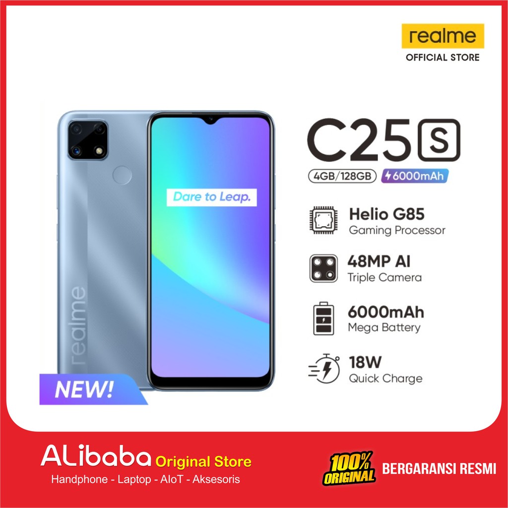 Jual Realme C25 S 4/128GB [HelioG85, 6000mAh Mega Battery] | Shopee ...