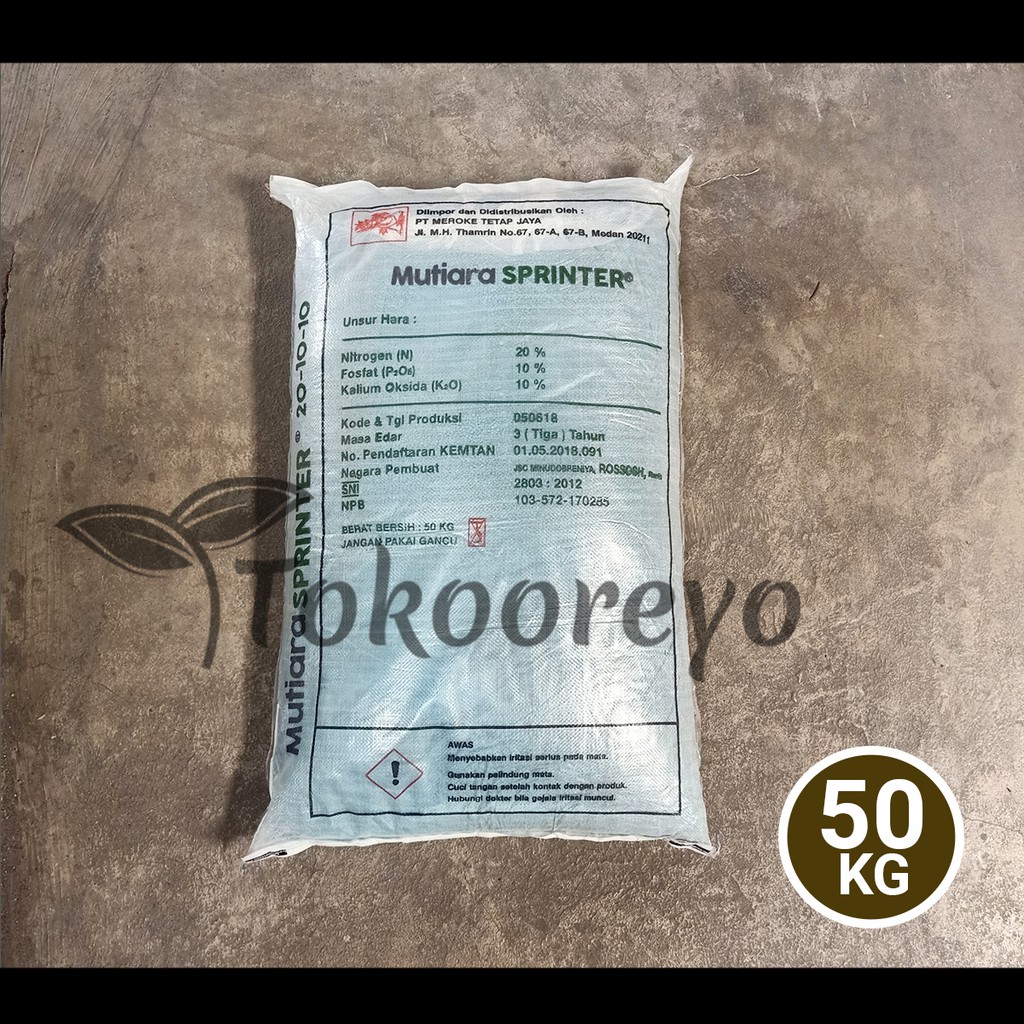 Jual PUPUK MEROKE MUTIARA SPRINTER 50 KG KEMASAN PABRIK NPK VIA CARGO ...