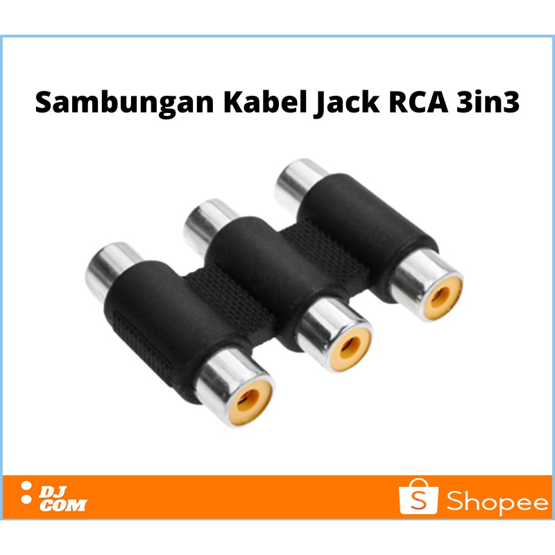 Jual Sambungan Kabel Jack 3 RCA Female To 3 RCA Female 3in3 Audio