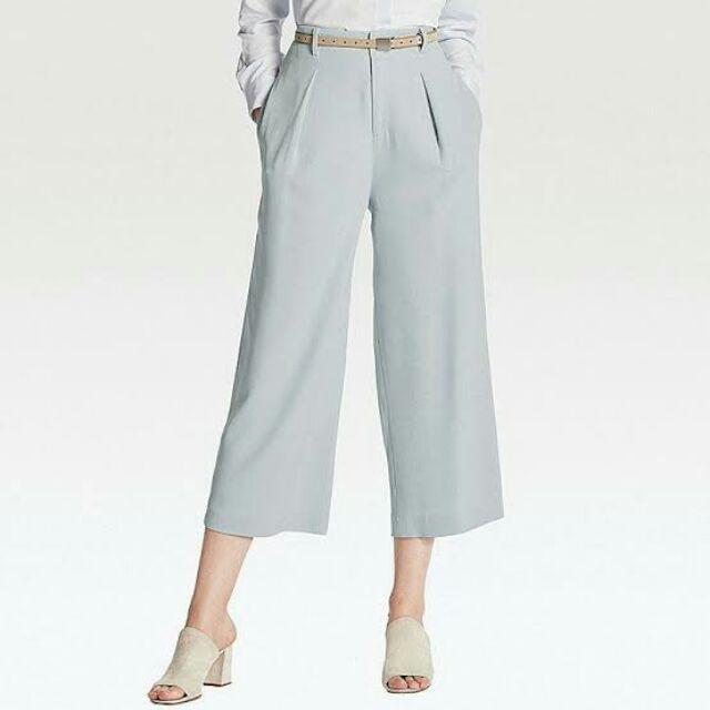 Uniqlo drape wide cropped pants top