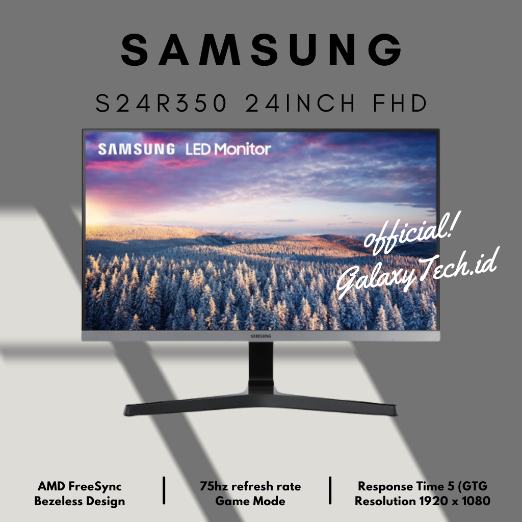 Jual Monitor Samsung S24R350 24" IPS 75hz HDMI VGA FreeSync | Shopee ...