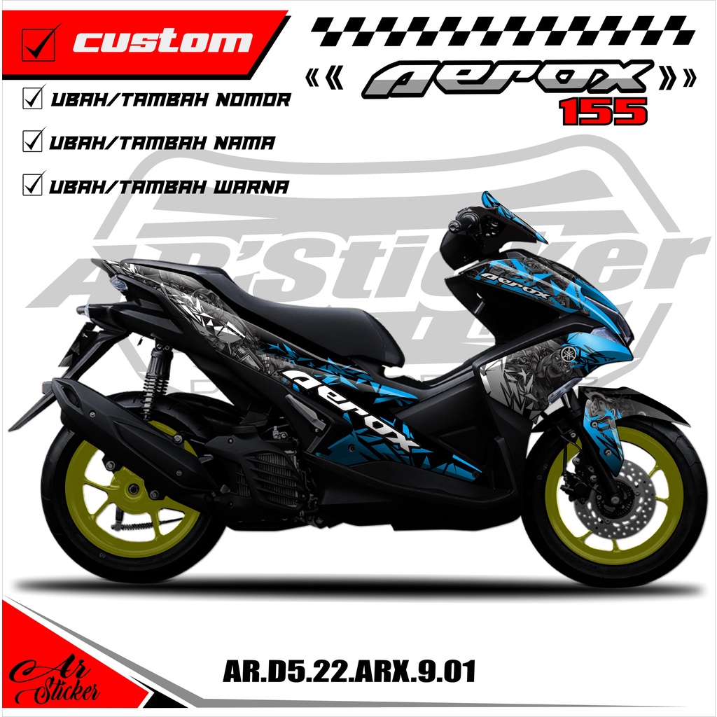 Jual Decal Sticker Full Body Yamaha Aerox Stiker Dekal Motor Aerox Old Desain D