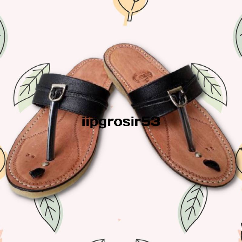 Jual Sandal Kulit Pria Sendal Tarumpah Asli Model Jepit Shopee Indonesia