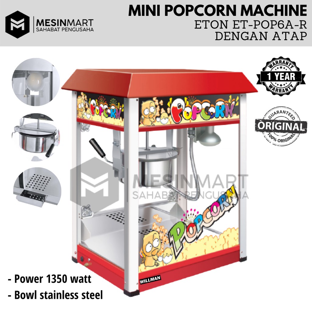 Jual Mesin Pembuat Pop Corn/ Popcorn Machine (ada Atap) | Shopee Indonesia