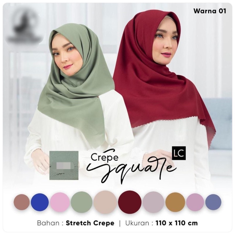 Jual SKd jilbab segi4 crepe Square(umama) | Shopee Indonesia
