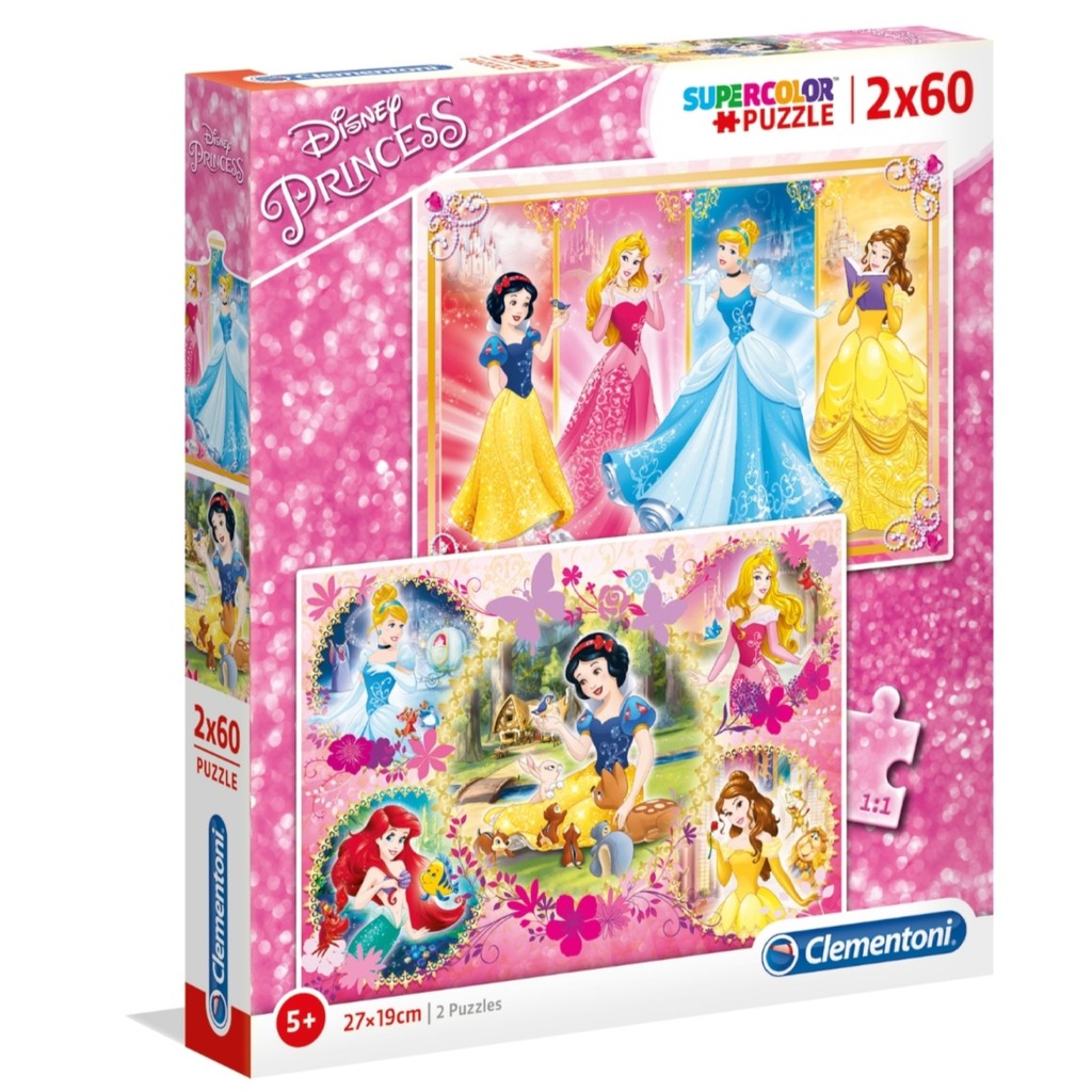 Jual Clementoni Mainan Anak Puzzle Lucu Super Color Disney Princess 60 ...