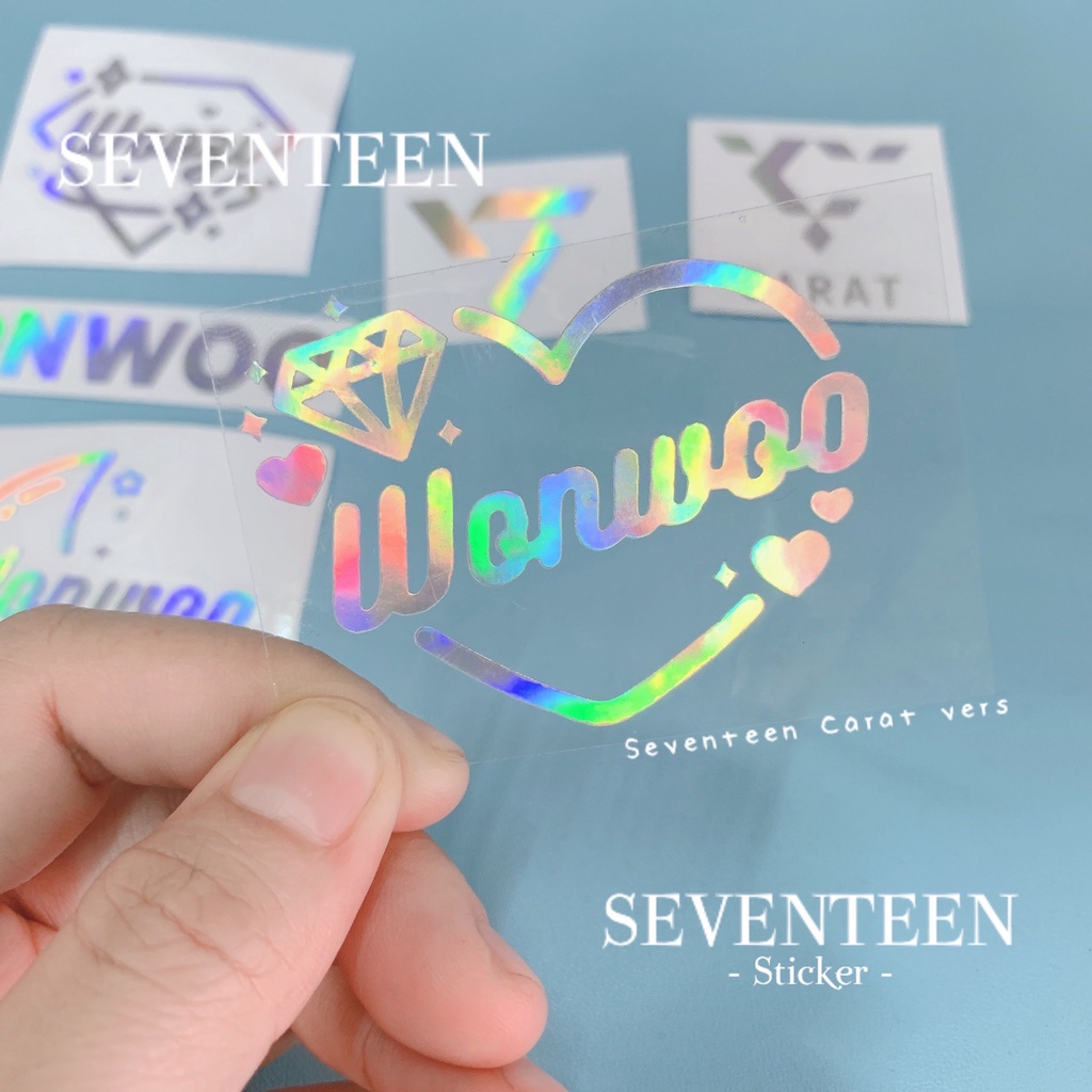 Jual SEVENTEEN SVT Hologram Sticker Lightstick Deco Decal | Shopee ...
