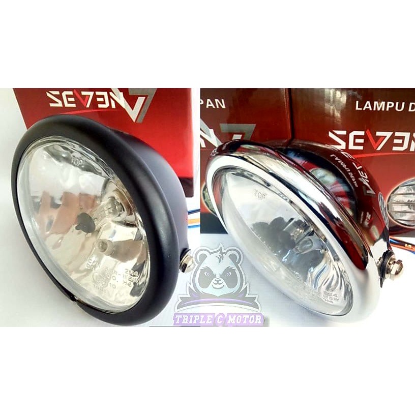 Jual LAMPU DEPAN CB100 REFLEKTOR HEADLAMP JUTE 5.75 INCH KACA PUTIH